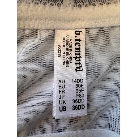 NEW MACY’S B.TEMPTED Inspired Eyelet Front Close T-Shirt Bra Size 36DD - Picture 6 of 7